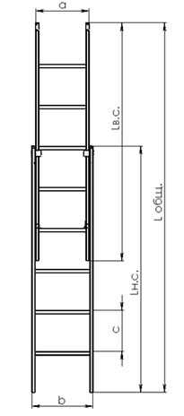 Схема диэлектрической лестницы